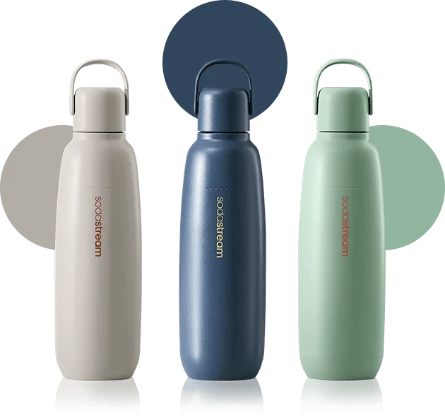 Sodastream butelka granatowa, beżowa, miętowa